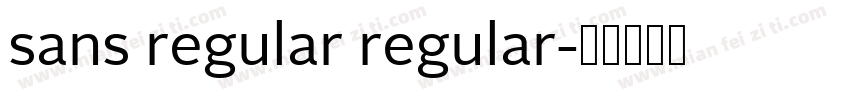 sans regular regular字体转换